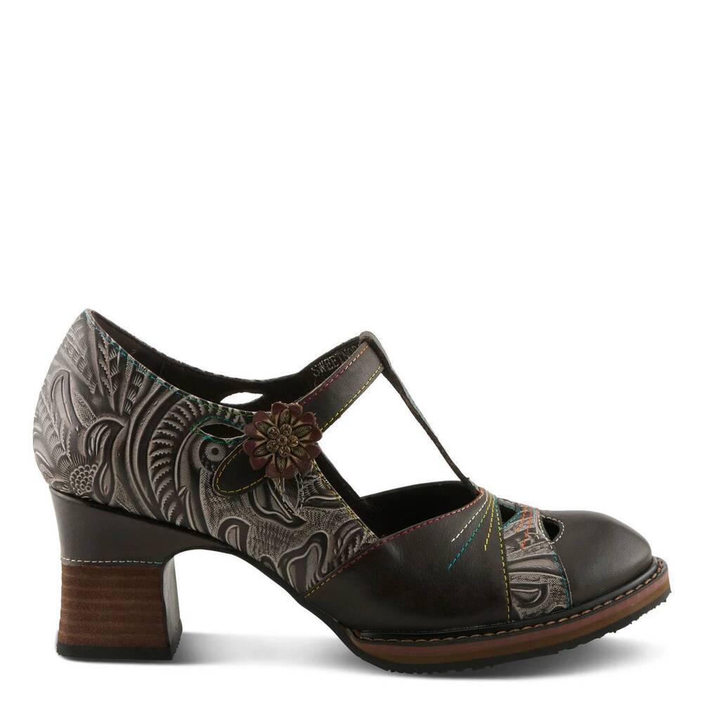 NEW L'ARTISTE women's sweetnora heels in grey multi